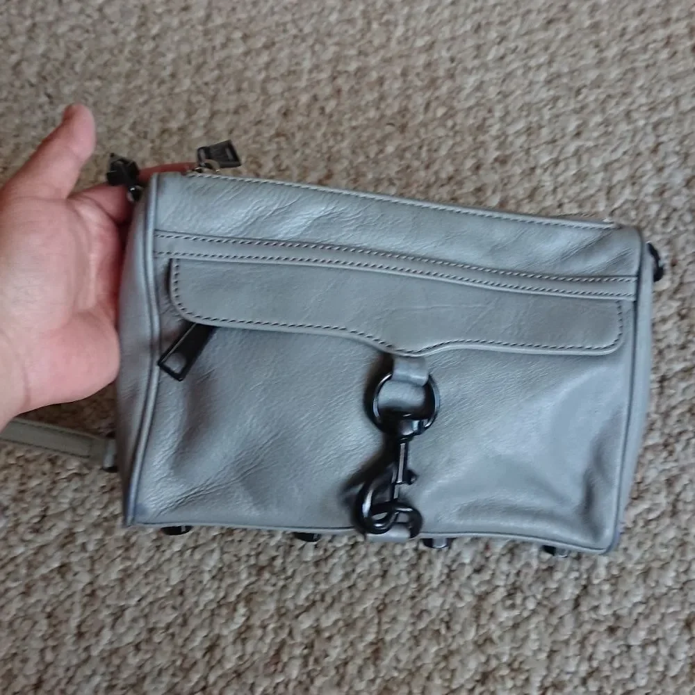 Rebecca Minkoff Grey M.A.C Studded Crossbody Bag